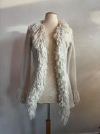 Vintage Y2K boho lang gebreid vest met franjes, Vintage, Maat 42/44 (L), Vintage, Ophalen of Verzenden