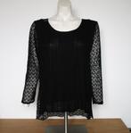 Nr.111: Leuke gehaakte gebreide Top maat L Zwart, Kleding | Dames, Tops, Zwart, Maat 42/44 (L), Ophalen of Verzenden, Zo goed als nieuw