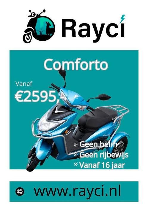 Comforto: Geen helm, geen rijbewijs vanaf 16 jaar, Fietsen en Brommers, Snorfietsen en Snorscooters, Nieuw, Overige merken, Elektrisch