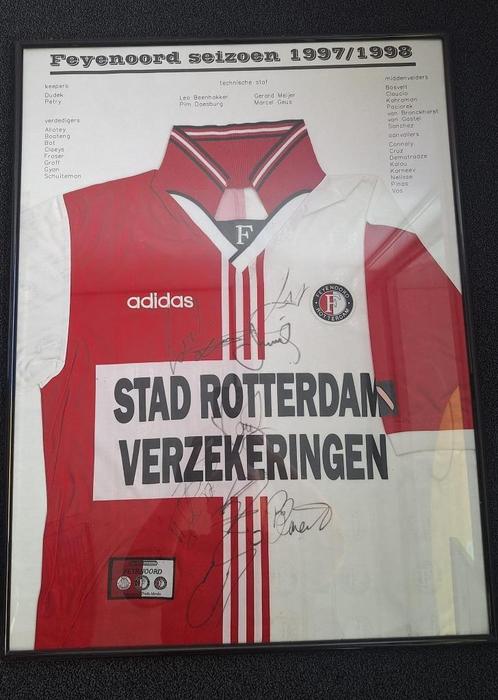 Ingelijst Feyenoord shirt seizoen 1997-1998, Verzamelen, Sportartikelen en Voetbal, Zo goed als nieuw, Shirt, Feyenoord, Ophalen