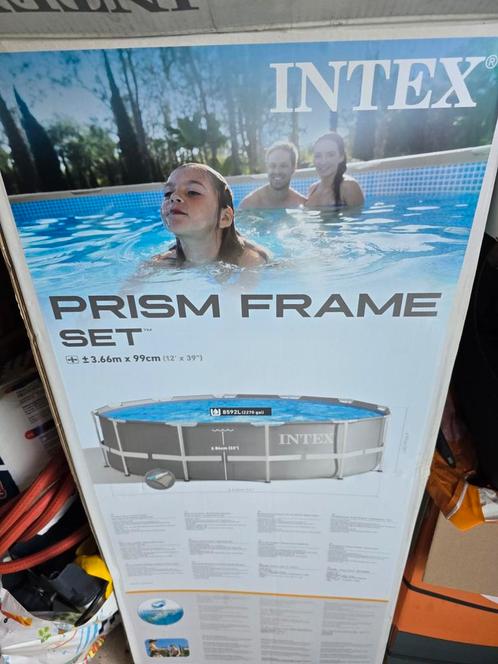 Intex zwembad 3.66m x 99 cm, Tuin en Terras, Zwembaden, Zo goed als nieuw, Opzetzwembad, Minder dan 80 cm, 200 tot 400 cm, Rond