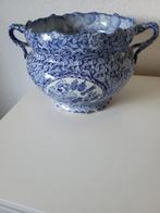 Delfts blauwe cachepot / bloempot, Antiek en Kunst, Antiek | Keramiek en Aardewerk, Ophalen of Verzenden