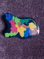 Blik kaart van Nederland met provincies en vlaggen afgebeeld, Verzamelen, Blikken, Ophalen of Verzenden, Zo goed als nieuw, Overige