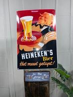 Emaillen bord Heineken 0ber, Ophalen of Verzenden, Gebruikt, Reclamebord