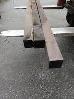 Zwart geimpregneerd grenen, gepunt 100x100mm nr. 650, Ophalen, Zo goed als nieuw, 250 cm of meer, Balken