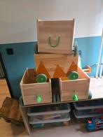 Houten Bakken met Wielen - Speelgoedopslag, Ophalen, Gebruikt, Jongen of Meisje