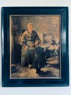 Met de hand ingeschilderde prent van Lammert van der Tonge, Antiek en Kunst, Kunst | Schilderijen | Klassiek, Ophalen of Verzenden