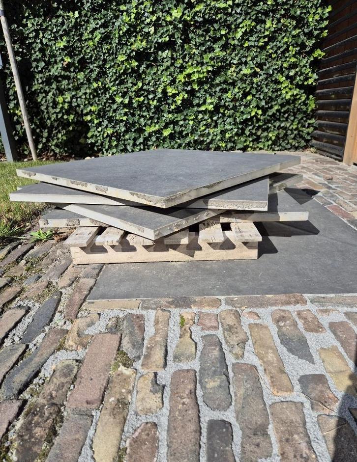 Keramische buitentegels 90x90 cm – 3 cm dik (4 stuks), Tuin en Terras, Tegels en Klinkers, Zo goed als nieuw, Terrastegels, Keramiek