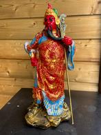 Chinees Beeld Krijger/Godheid - Kleurrijk en Gedetailleerd, Antiek en Kunst, Ophalen of Verzenden