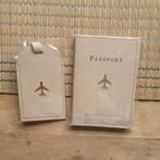 Paspoorthoes & Bagagelabel Set - Beige in verpakking, Beige, Minder dan 40 cm, Nieuw, Minder dan 35 cm