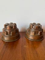 2 kleine roodkoper antieke  puddingvorm vorm koper, Antiek en Kunst, Antiek | Keukenbenodigdheden, Ophalen of Verzenden
