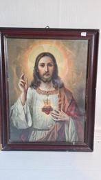 Vintage religieuze prent - Heilig Hart Jezus, Ophalen
