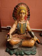 Gipsen Indianenbeeld - 50x40cm, Verzamelen, Beelden en Beeldjes, Ophalen of Verzenden
