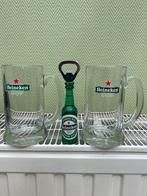 Heineken bierglazen + nieuwe flessenopener met magneet, Verzenden, Nieuw, Glas of Glazen, Heineken