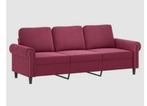Bank fluweel rood Vidaxl nieuw, Huis en Inrichting, Banken | Bankstellen, Ophalen, 75 tot 100 cm, Rechte bank, Driepersoons