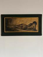 Liggend naakt, onleesbaar gesigneerd, Antiek en Kunst, Ophalen of Verzenden