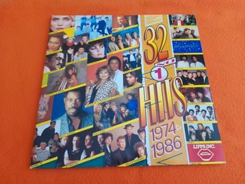 32 No. 1 Hits 1974-1986 - diverse artiesten (2LP 1986) beschikbaar voor biedingen