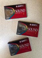 Emtec, cassette, 90 min, 3 stuks, nieuw in folie, 2 t/m 25 bandjes, Overige genres, Ophalen of Verzenden, Nieuw in verpakking