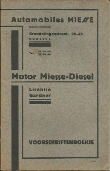 Miesse handleiding vrachtwagen notice camion Belge (A1254) beschikbaar voor biedingen