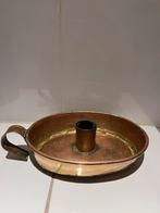 Koperen kandelaar met handvat, Antiek en Kunst, Antiek | Koper en Brons, Ophalen of Verzenden