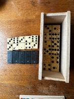 Vintage Domino Set in Houten Doos, Een of twee spelers, Ophalen of Verzenden, Gebruikt