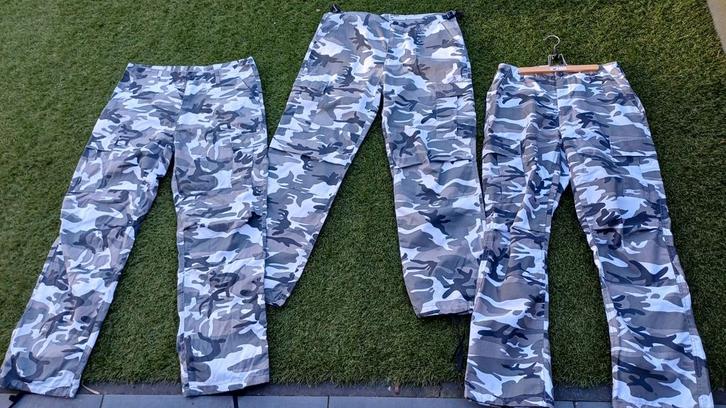 Camouflage Broeken Zwart/Wit - S, M, L, Kleding | Heren, Carnavalskleding en Feestkleding, Gedragen, Kleding, Overige thema's