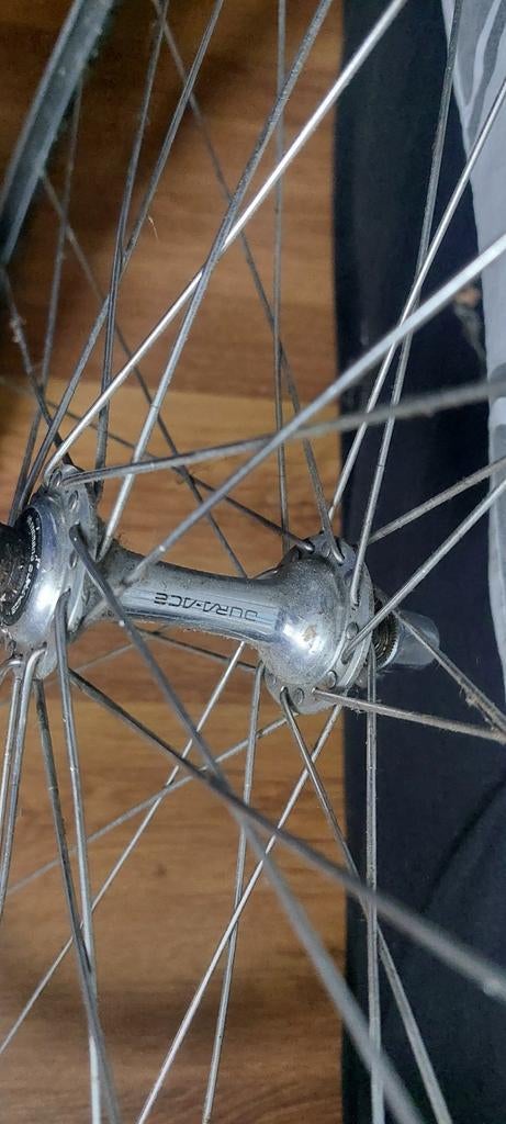 Racefiets voorwiel - 36 spaaks, Dura Ace naaf, Fietsen en Brommers, Fietsonderdelen, Ophalen, Gebruikt, Wiel, Dura Ace