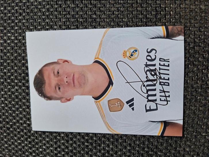 Foto Toni Kroos met handtekening (print) # Real Madrid, Verzamelen, Sportartikelen en Voetbal, Nieuw, Overige typen, Buitenlandse clubs