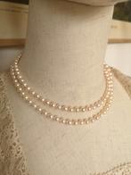 Akoya parels ketting 6mm 14k  goud sluiting, Ophalen of Verzenden, Gebruikt, Goud, Goud