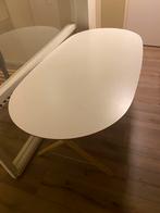 Ovalen eettafel wit IKEA, Huis en Inrichting, Ophalen, 50 tot 100 cm, Zo goed als nieuw, 150 tot 200 cm