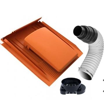 Ventilatiepan Rood 100 mm + Flexibele Slang  beschikbaar voor biedingen