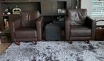 2 leren stoelen GRATIS OPHALEN, Huis en Inrichting, Stoelen, Ophalen, Gebruikt, Twee, Bruin