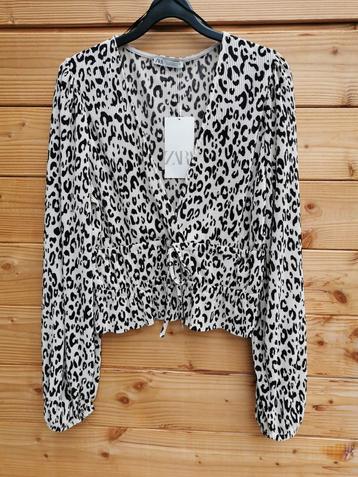 ZARA blouse met dierenprint mt. M beschikbaar voor biedingen
