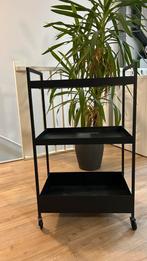 Nissafors roltafel zwart, Huis en Inrichting, Ophalen, Zwart, 50 tot 100 cm, Zo goed als nieuw