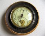 Antiek weerstation, art deco houten rand,    jaren 30, Ophalen of Verzenden, Gebruikt, Barometer