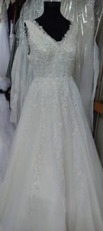 Bruidsjurk met kant, Kleding | Dames, Trouwkleding en Trouwaccessoires, Ophalen, Zo goed als nieuw, Wit, Trouwjurk