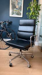 Vitra Eames leren bureaustoel Premium Nero, Huis en Inrichting, Bureaustoelen, Bureaustoel, Zo goed als nieuw, Zwart, Ophalen
