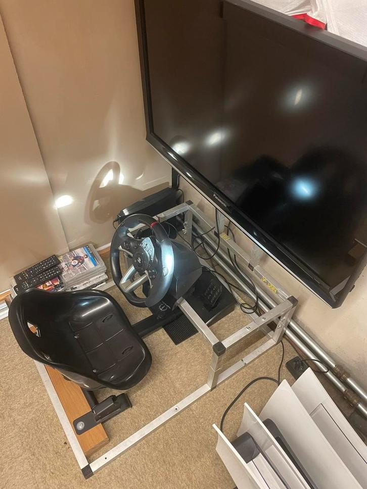 Compleet Race Frame met Stuur, Pedalen en Stoel, Spelcomputers en Games, Spelcomputers | Overige Accessoires, Gebruikt, Ophalen