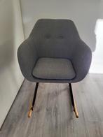 Grijze Schommelstoel Leen Bakker - Zo Goed Als Nieuw, Huis en Inrichting, Fauteuils, Ophalen, Metaal, Minder dan 75 cm, Zo goed als nieuw