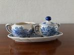 Vintage miniatuur roomstel Delfts blauw, driedelig., Ophalen of Verzenden