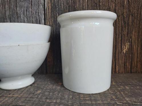 Mooie grote oude confiture / gres / aardewerken pot Nimy, Antiek en Kunst, Curiosa en Brocante, Verzenden