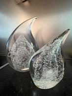 2 Siem vd Marel Leerdam Kristal Glasobjecten Avalon ‘Zeil’, Antiek en Kunst, Antiek | Glas en Kristal, Ophalen of Verzenden