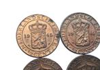 Nederlands-Indië lot met 4x 0,5 cent 1945, Ophalen of Verzenden