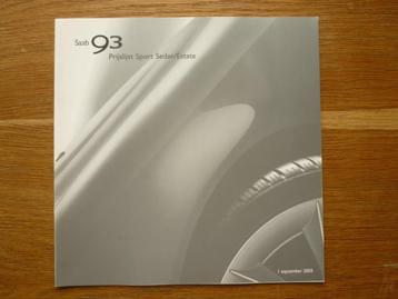 Saab 9-3 Sport Sedan/Estate Prijslijst (2006) beschikbaar voor biedingen