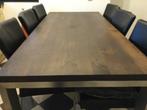 Eettafel met 6 stoelen, Huis en Inrichting, Tafels | Eettafels, Ophalen, Eikenhout, 50 tot 100 cm, Zo goed als nieuw