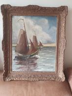 Schilderij Adri Bleijs Volendam 2 botters  (1877-1964), Antiek en Kunst, Ophalen