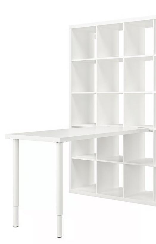IKEA Kallax kast & Linnmon bureau, Huis en Inrichting, Tafelonderdelen, Gebruikt, Tafelblad, 150 tot 200 cm, 50 tot 100 cm, Rechthoekig