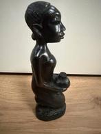 Afrikaanse tribal vrouw met pot (donker ebbenhout), Ophalen of Verzenden