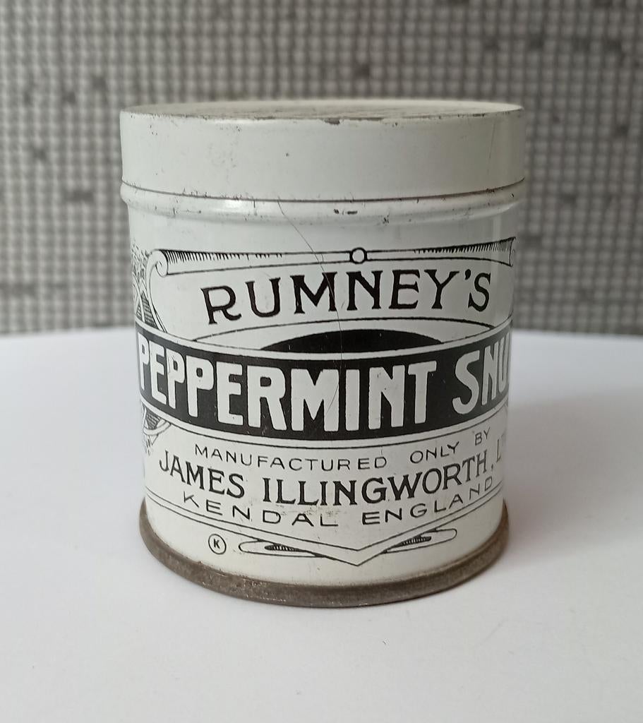 pepermints snuiftabak dr.rumney""s kendal lllingworth blik, Ophalen of Verzenden, Overige