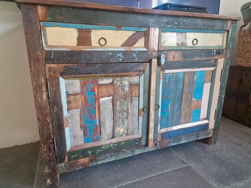 Mooie unieke kwaliteit kast van sloophout, Antiek en Kunst, Antiek | Meubels | Kasten, Ophalen